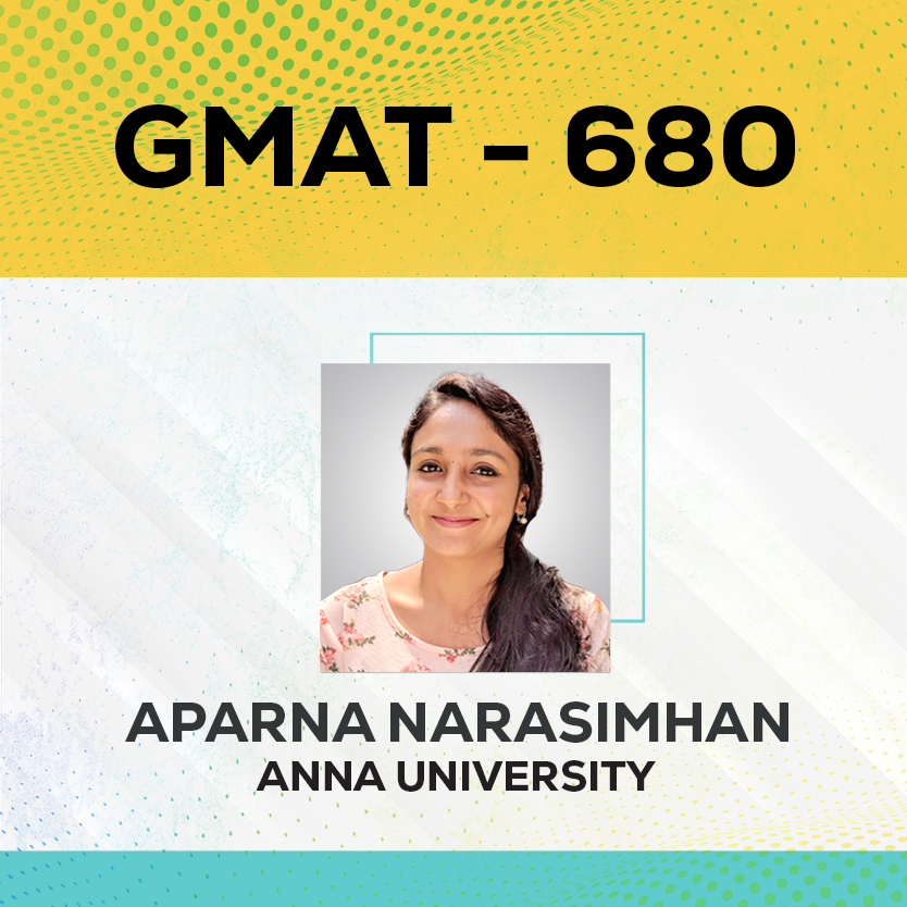 Live Online GMAT Coaching Result Aparna Narasimhan Score 680