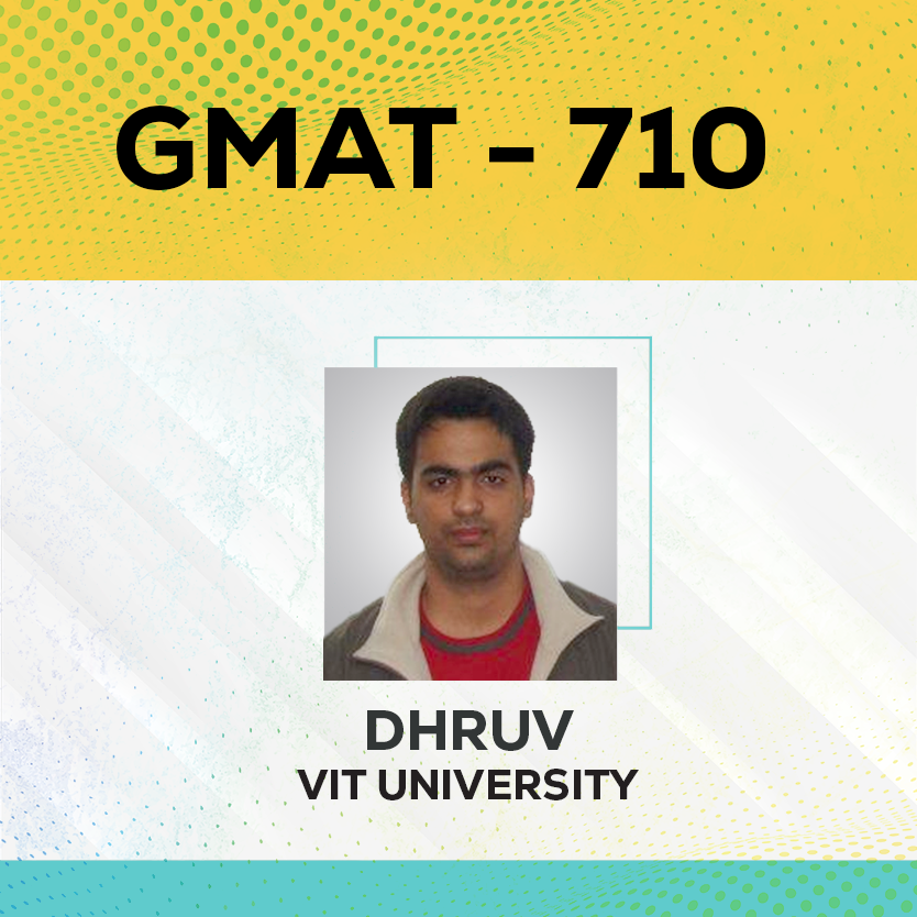 Live Online GMAT Coaching Result Dhruv Score 710