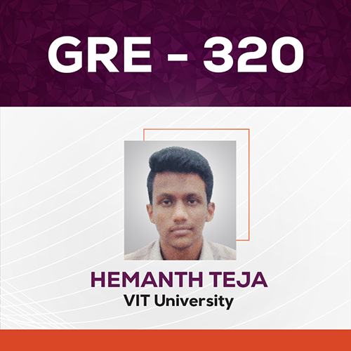 GradSquare GRE Results Hemanth Teja GRE Score 320
