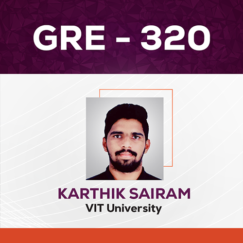 GradSquare GRE Results Karthik Sairam GRE Score 320