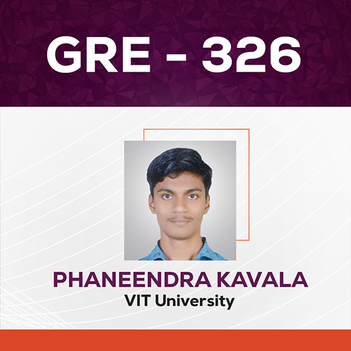 GradSquare GRE Results Phaneendra Kavala GRE Score 326