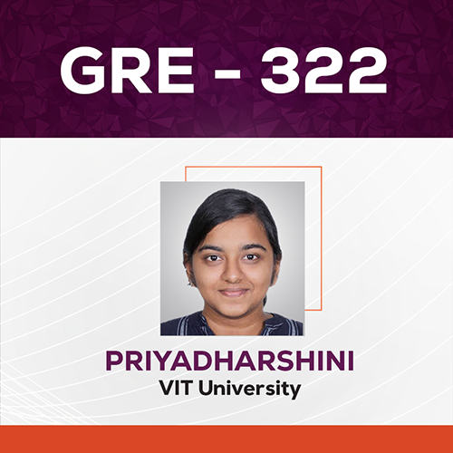 GradSquare GRE Results Priyadharshini GRE Score 322