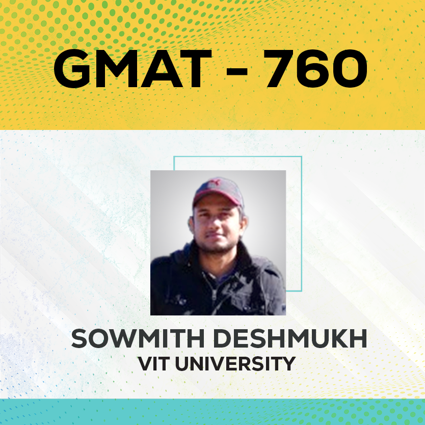 Live Online GMAT Coaching Result Sowmith Deshmukh Score 760