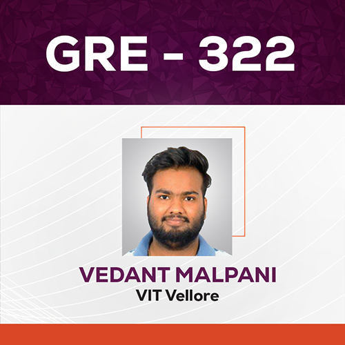 GradSquare GRE Results Vedant Malpani GRE Score 322