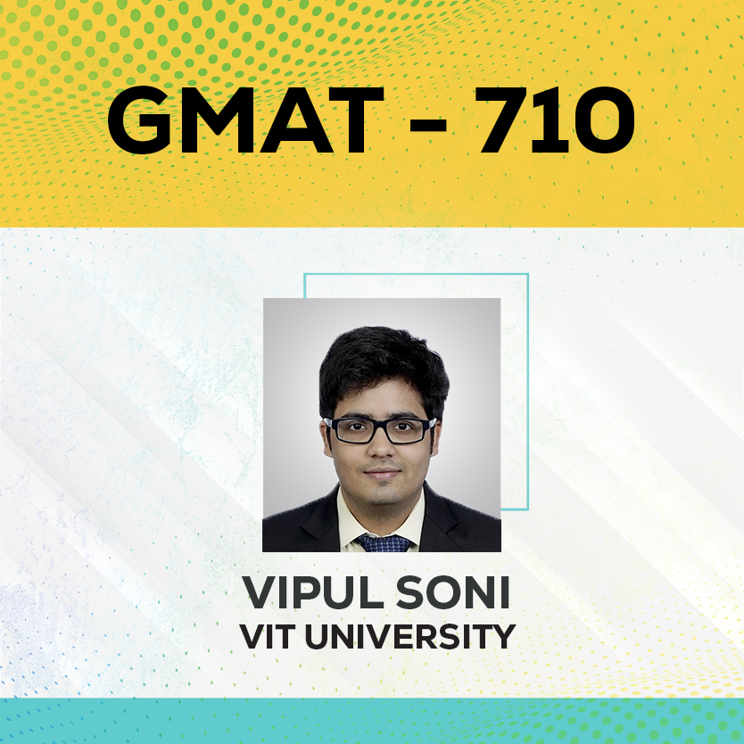 Live Online GMAT Coaching Result Vipul Soni Score 710