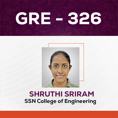 GradSquare GRE Results Shruthi Sriram GRE Score 326