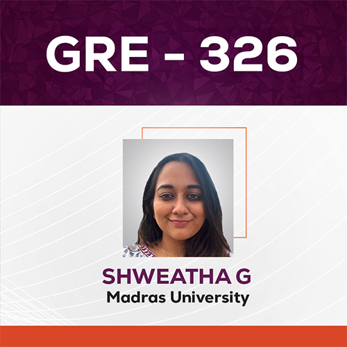 GradSquare GRE Results Shweatha G GRE Score 326