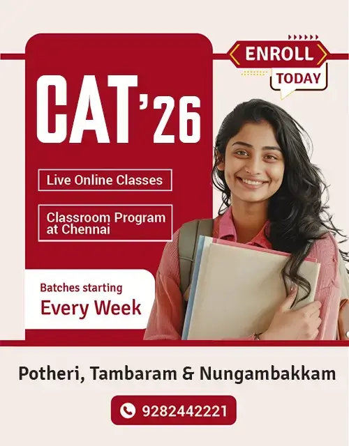 CAT 2026 preparation guide with syllabus breakdown, strategies, and 12-month study plan for VARC, DILR and QA