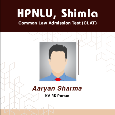 Aaryan Sharma - Law - CLAT Examination Result of GradSquare.