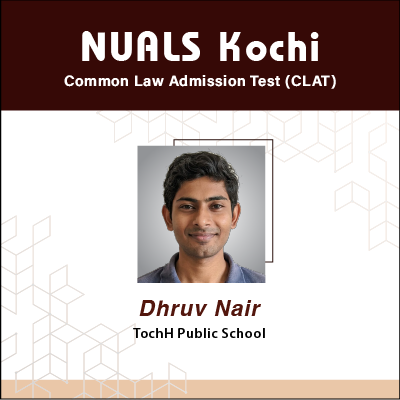 Dhruv Nair - Law - CLAT Examination Result of GradSquare.