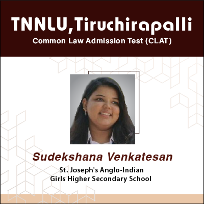 Sudekshana Venkatesan- Law - CLAT Examination Result of GradSquare.