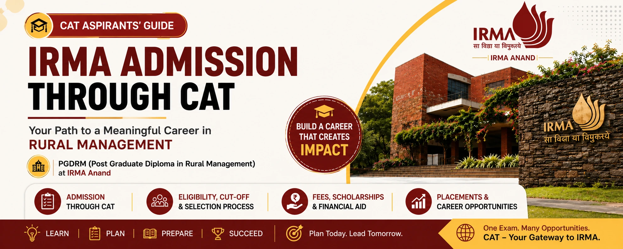 IRMA Admission 2027 via CAT 2026 – PGDRM at IRMA Anand.