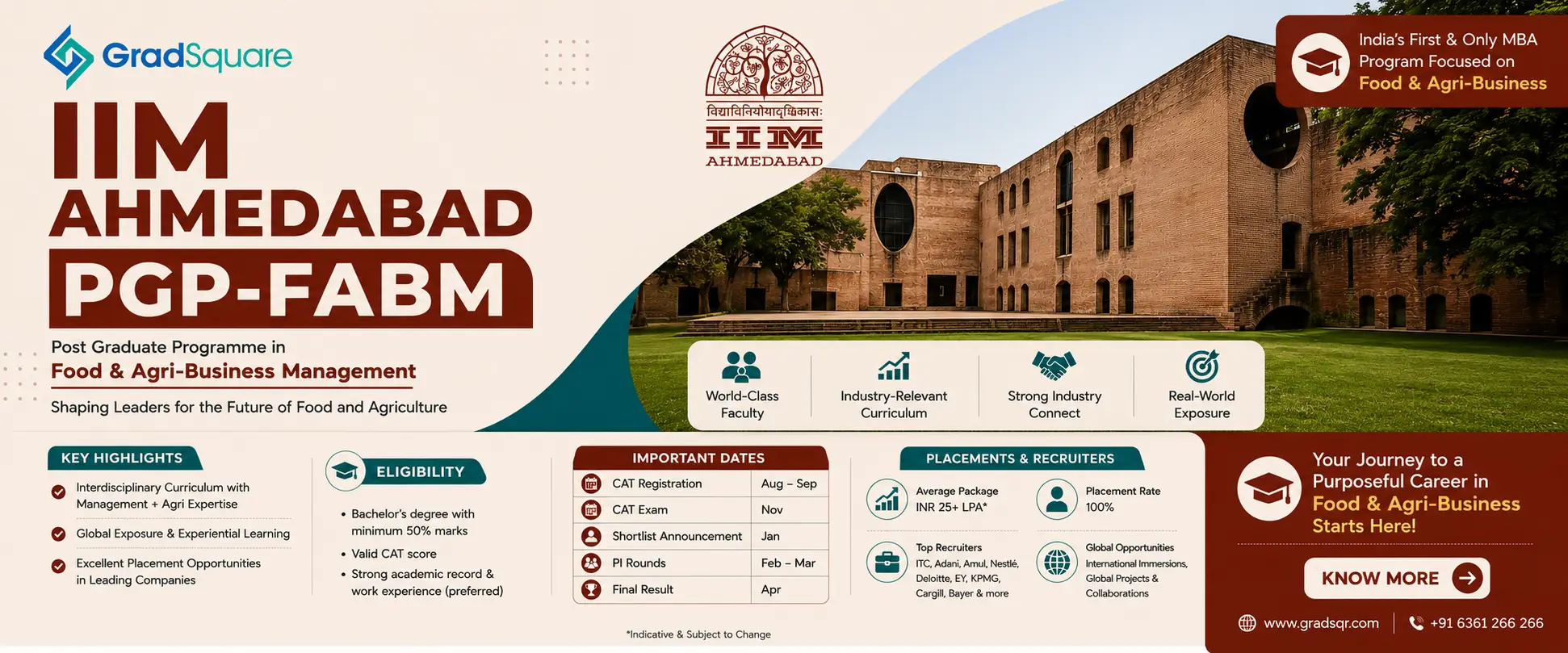 IIM Ahmedabad PGP-FABM Admission Guide covering eligibility, CAT cut off, fees, placements and selection process