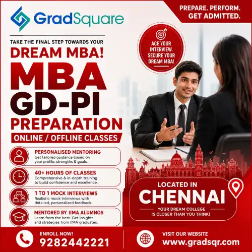 Personalised GD PI WAT preparation for IIMs and other B-schools with GradSquare